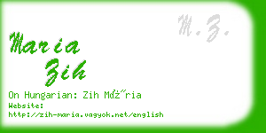 maria zih business card